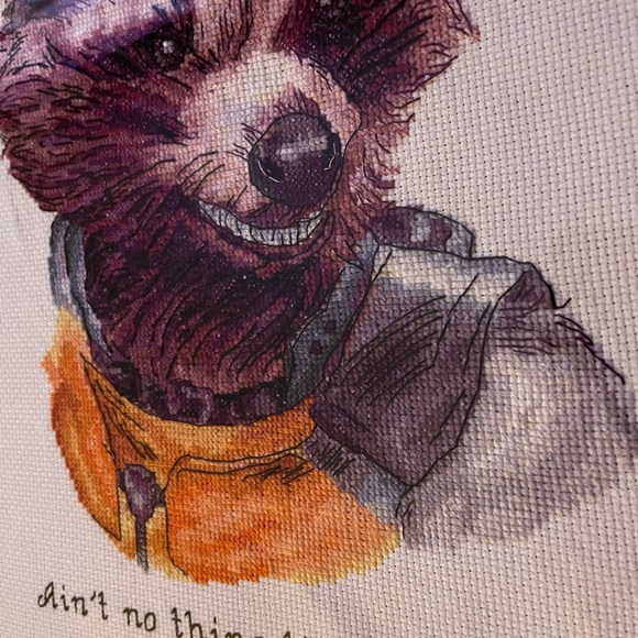Cross Stitch Art Rocket Raccoon Guardians of the Galaxy - Picture 4 of 6